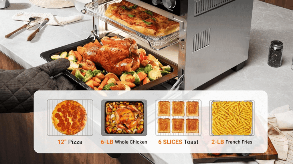 Typhur Sync Oven with Smart AI Wireless Meat Thermometer Probe, 12‑in‑1 Countertop Air Fryer Toaster Oven